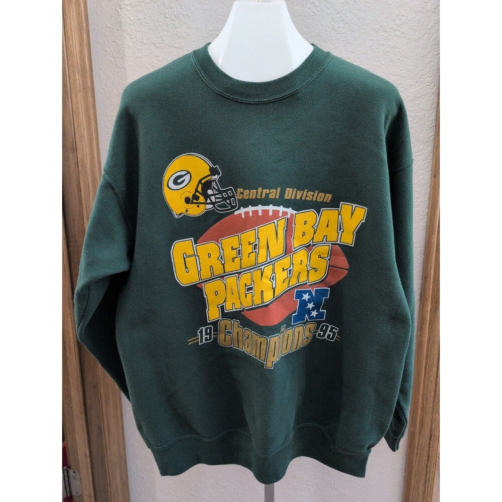 Vintage Green Bay Packers 1995 Central Division Champions Sweatshirt Oneita XL